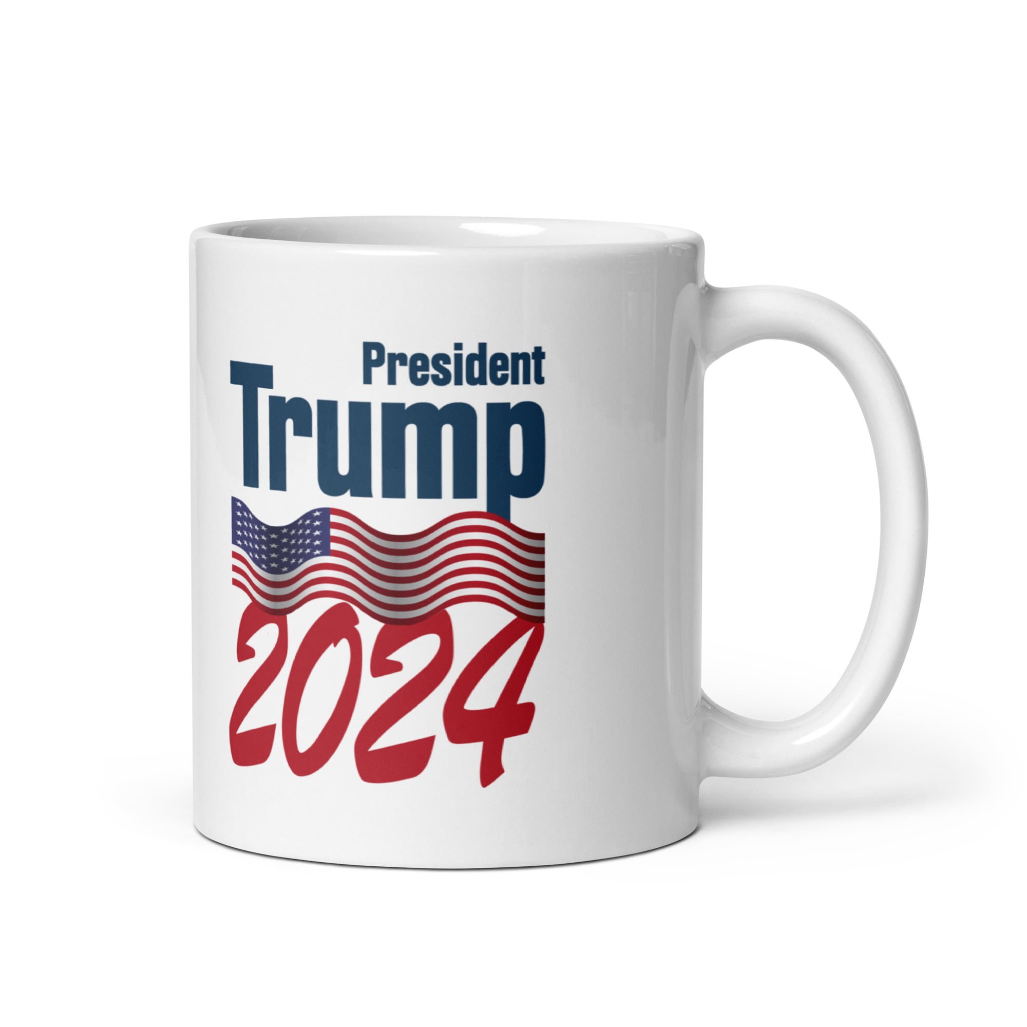 President Trump 2024 flag coffee tea ceramic mug office work cup gift 11 oz
