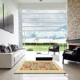 thumbnail image 6 of Ahgly Company Indoor Round Abstract Mustard Yellow Abstract Area Rugs, 6' Round, 6 of 6