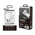 thumbnail image 3 of 20W Dual USB Port (Quick Charge 3.0 & USB-C Power Delivery) Fast Charging Home Travel Wall Charger with Type-C to Type-C Cable (5 Feet) for Moto G Power, G Pure, G Edge, G100, G Stylus 5G - White, 3 of 8