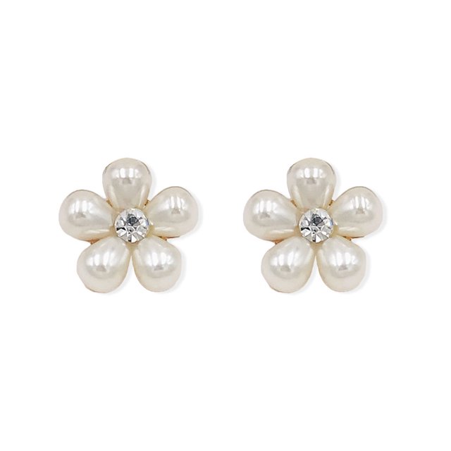Guardurnaity 2 piezas de horquilla Material de aleación DIY artesanías tocado diamantes de imitación brillantes perla flor hebilla accesorios Type3 NO3