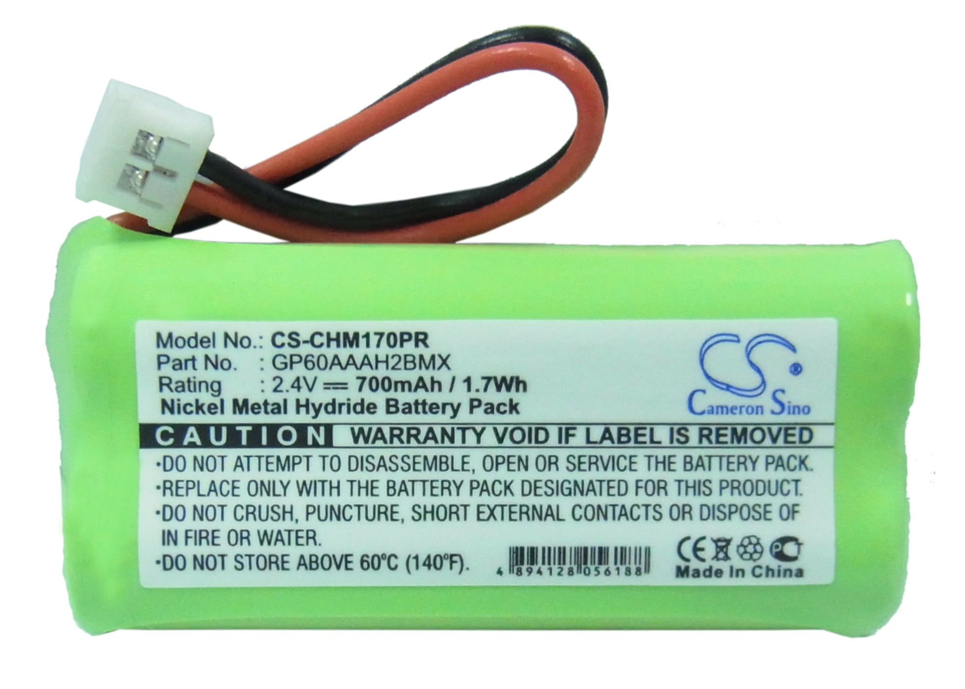 Replacement Battery for JTech 2.4v 700mAh / 1.68Wh Pager Battery