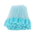 thumbnail image 1 of 50 pinceles desechables para pestañas, cepillos portátiles para rímel, aplicador de varitas, herramienta de maquillaje, azul claro, 1 of 14