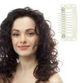 thumbnail image 5 of Unique Bargains 20 Pcs 9-Teeth Snap Wig Hair Clips for Hair Extension Beige, 5 of 5