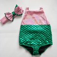 thumbnail image 3 of Maillot de Bain une-Pièce pour Bébé Fille, Sirène Mignonne, Bikini, Tenue de Plage, 3 of 6