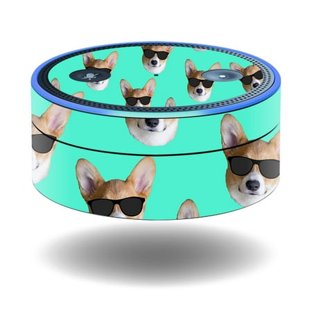Skin For Amazon Echo Dot – Cool Corgi | MightySkins Protective, Durable, and Unique Vinyl Decal wrap cover | Easy To Apply, Remove, and Change Styles | Made in the