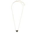 thumbnail image 2 of Collar Kendra Scott Ari Corazón Baño de Oro con Drusa Negra, 2 of 3