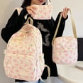 thumbnail image 5 of Fgnfyis Backpack for Girls Stylish Womens Bow Cute Shoulder Bag for Daily Use Commute Work Travel School Versatile Carryall Kindergarten Backpack Light Pink, 5 of 9