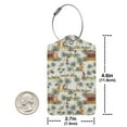 thumbnail image 2 of Rocae Hawaiian Style for Leather Luggage Baggage Tags ID Label Privacy Cover ID Label with Stainless Steel Loop and Address Card, 2 of 5