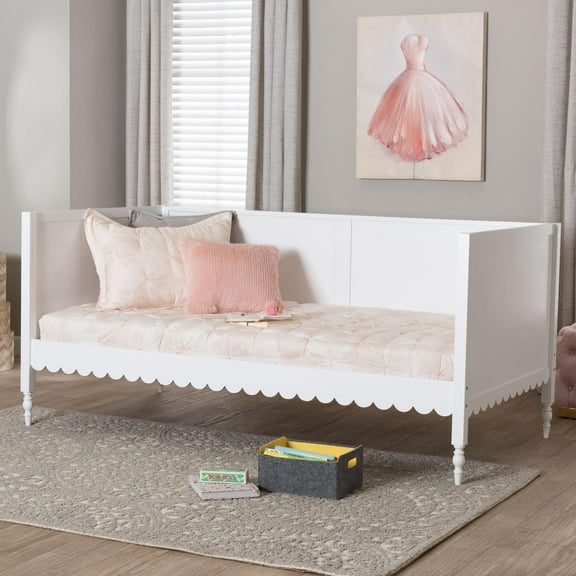 Baxton Studio Roni Modern Daybed, Twin, White