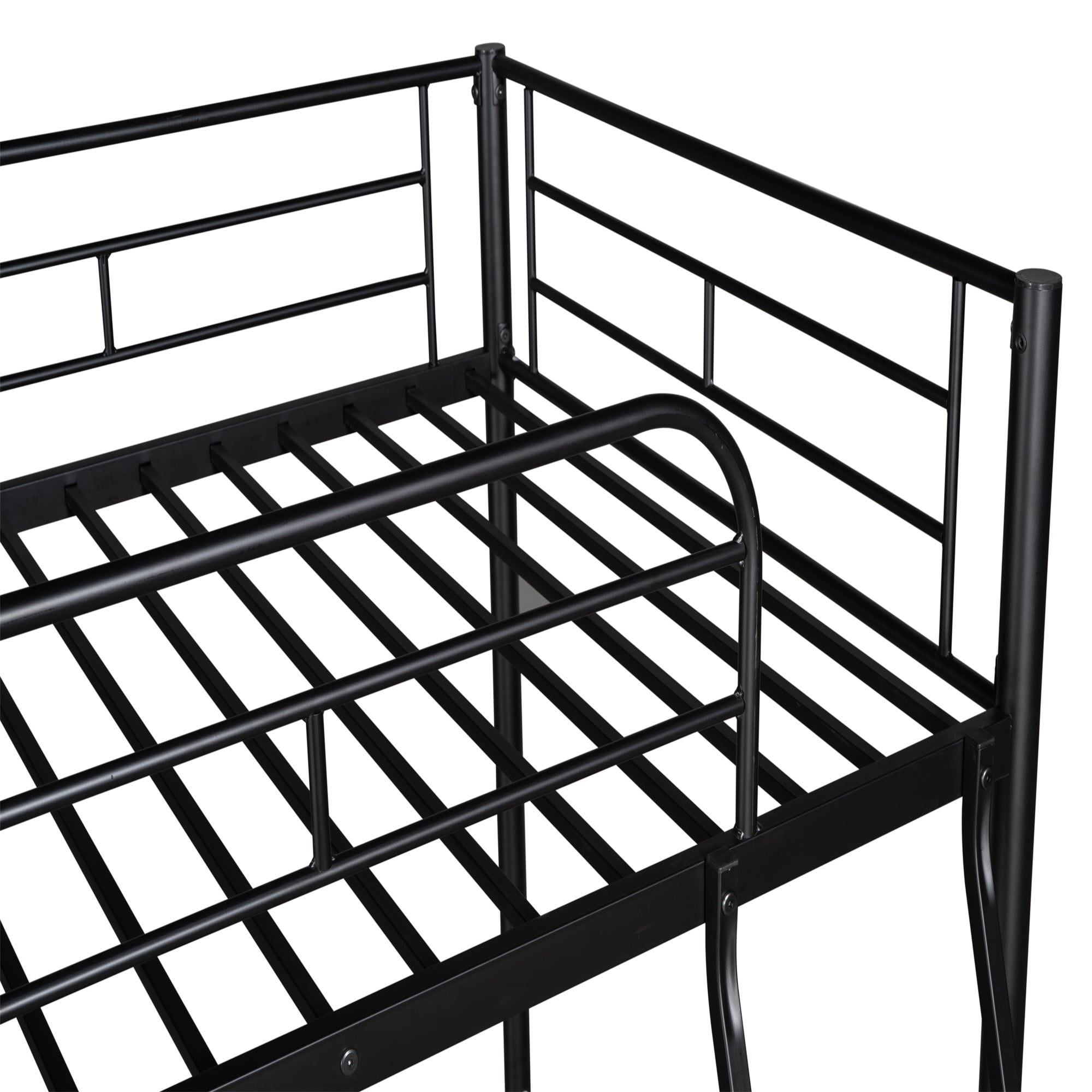 Kepooman 78" Metal Loft Bed, Twin Loft Bed with Ladder, Twin Size Loft Bed Frame for Kids, Boys and Girls, Black Kepooman 78" Metal Loft Bed, Twin Loft Bed with Ladder, Twin Size Loft Bed Frame for Kids, Boys and Girls, Black