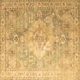 thumbnail image 1 of Ahgly Company Indoor Square Medallion Brown Traditional Area Rugs, 5' Square, 1 of 4