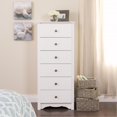 thumbnail image 1 of Ergode Monterey Tall 6-Drawer Chest, White, 1 of 2