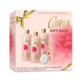 Caress 5Pc Daily Silk Body Wash Gift Set with BONUS Pouf (3 x Body