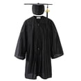 thumbnail image 1 of YUNAFFT Ensemble de Robe de Collation des Grades pour Enfants Polyester Brillant Robe Académique avec Bonnet 3-10 Ans, 1 of 2