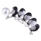 thumbnail image 1 of Mujeres Niñas Perla Mariposa Rhinestone Pin Broche Joyería Blanco negro, 1 of 9