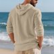 thumbnail image 4 of pstuiky Camisas suaves de manga larga para hombre, Suéter playero informal de manga larga con capucha y cordón ajustable para hombre salir tops m, 4 of 9