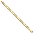 thumbnail image 2 of 14k Yellow Gold Bracelet Chain Styles Figaro 10 mm 9 in Flat, 2 of 4