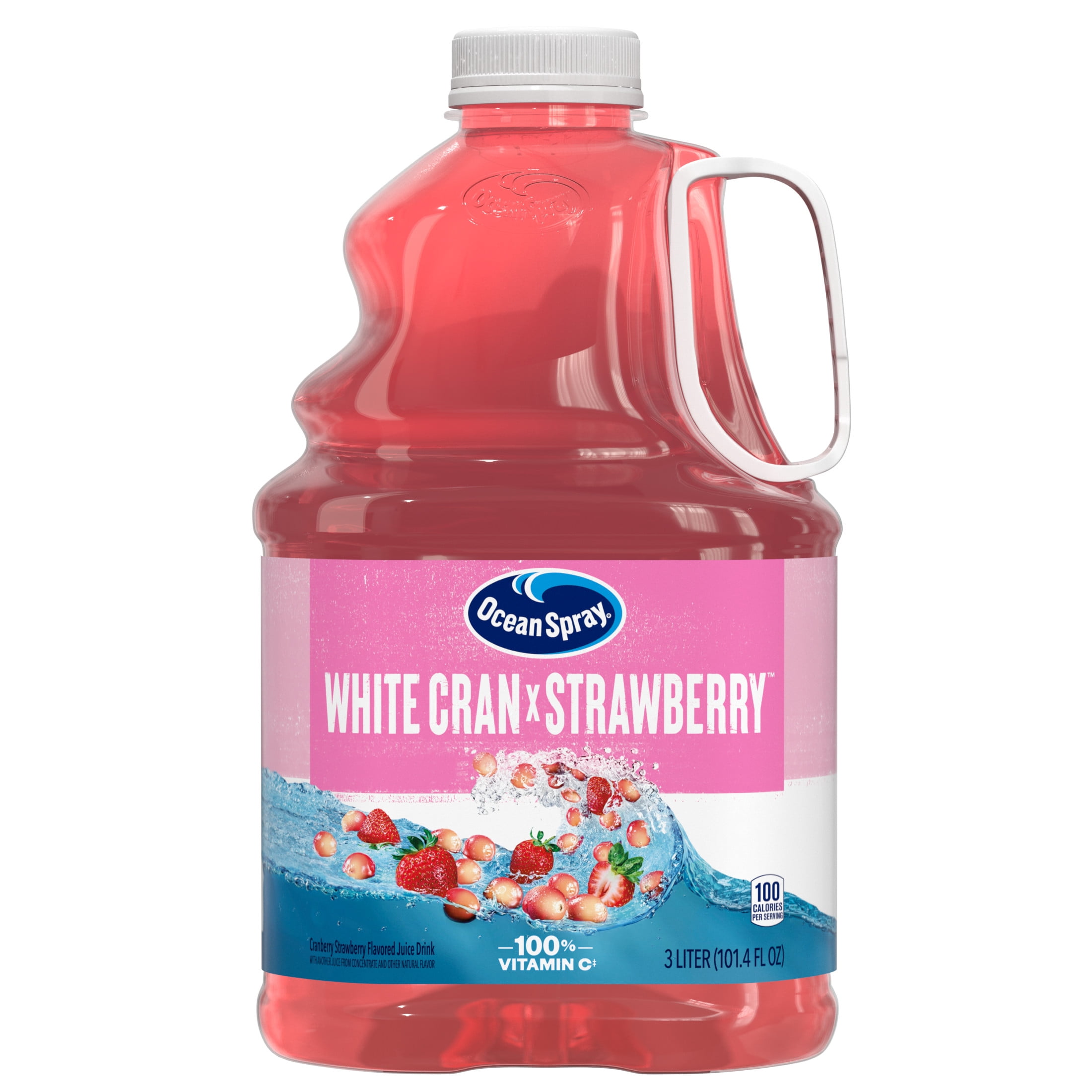 (6 pack) Ocean Spray® White Cran-Strawberry Juice Drink, 3L Bottle