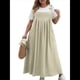 thumbnail image 2 of Vestido de Verano para Mujer, Talla Grande, Informal, Sin Mangas, con Tirantes Finos, para Playa Albaricoque 4XL, 2 of 8