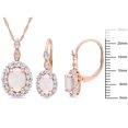 thumbnail image 2 of Everly Women's Opal and Topaz 14k Rose Gold Earrings, 2 of 2