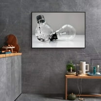 wall26 Floating Framed Canvas Wall Art for Living Room, Bedroom Black and White Landscape Canvas Prints for Home Decoration Ready to Hang - 16x24 inches