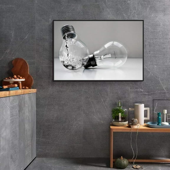 wall26 Floating Framed Canvas Wall Art for Living Room, Bedroom Black and White Landscape Canvas Prints for Home Decoration Ready to Hang - 16x24 inches