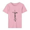 thumbnail image 6 of Women's 2024 Spring and Summer Fashion Easter Print Pattern Round Neck Short Sleeved T-Shirt Top/Shirt, 6 of 7