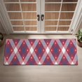 thumbnail image 2 of Red and Blue Star Argyle Pattern Door Rugs,Washable Non Slip Door Mats Indoor,Decorative Door Mats,Entry Mat Indoor for Entrance,Bedroom,Kitchen,Bathroom,16"x47", 2 of 6