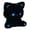 Black Blue, variant on Kitten Stuffed Animal - Ultra Soft Sleeping Cat Plush Doll with Embroidered Face, Cute Bedroom Decor, Black/White
