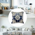 thumbnail image 5 of BANET Throw Pillow Covers Blue White Floral Square Pillowcases Cushion Cover for Room Sofa Chair Bed Home Decor Set of 2 20x20in, 5 of 7