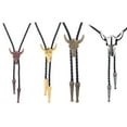 thumbnail image 4 of Sonducket Corbatas doradas para hombre Corbata de estilo occidental Bolo de moda ligera como regalo perfecto Ideal con cuerno en bolsas Paquete bronce Accesorios de disfraces metal rojo Sonducket AP004546-01, 4 of 6