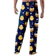 thumbnail image 4 of Domuza Men's Easter Rabbit Pajamas Pants Casual Stretch Waist Drawstring Pj Pants Loose Fit Comfy Lounge Sleep Pants with Pockets Black L, 4 of 4