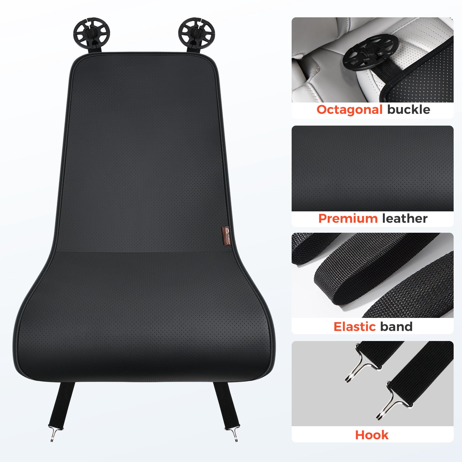 Coverado Car Seat Leg Extender for Car Seats&Office Chairs, Ergonomic Support Cushion for Multi-Scene Use, Universal Leg Support Cushion, Black