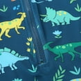 thumbnail image 5 of XDZJLR Toddler Boys Swim Trunks Summer Girls Short Sleeve Cartoon Dinosaur Prints 1 Piece Beach Bikini Shorts 18-24 Months, 5 of 7