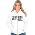 thumbnail image 3 of Unicorns Are Lame Said Nobody Ever Womens Plus Size Graphic Zipper Hoodie Brisco Brands 4X, 3 of 5