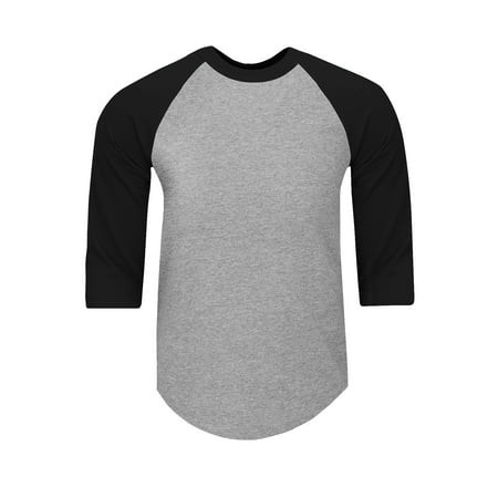 Shaka Wear Men's Baseball T Shirts Raglan 3/4 Sleeves Tee Cotton Jersey (Best Baseball T Shirts)