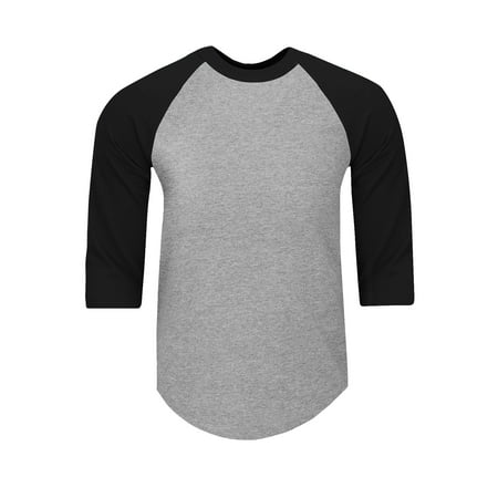 Shaka Wear Men's Baseball T Shirts Raglan 3/4 Sleeves Tee Cotton Jersey (Best Colors To Wear)