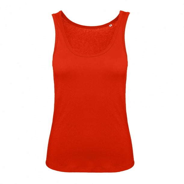 B&C - Camiseta sin mangas modelo Inspire para mujer (Rojo intenso)