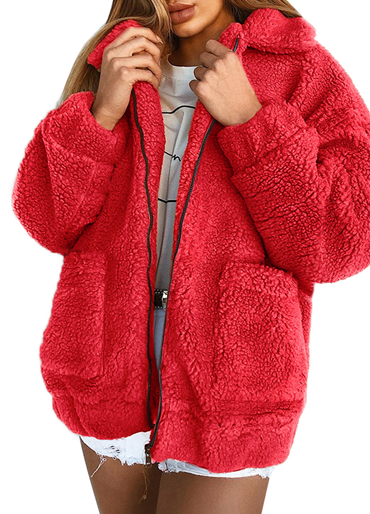 red teddy bear jacket