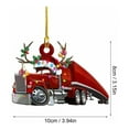 thumbnail image 6 of OIUR Christmas Vehicle Ornament Acrylic Truck Tractor Airplane Christmas Tree Ornament for Holiday Party Decoration, 6 of 7