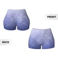 thumbnail image 5 of Picia Glittering Blue Purple Printed Workout Shorts for Women Seamless Scrunch Butt Lifting High Waisted Yoga Gym Booty Running Moisture-wicking Short Pants-Medium, 5 of 9