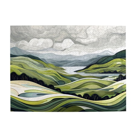 500 PCS peculiar mountain landscape jigsaw Wooden puzzles 500 pieces Unique and Beautiful Design Funny mountain landscape Stress relieving puzzle 500 Piece Gift for Puzzle & Landscape Enthusiasts