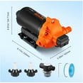 thumbnail image 4 of VEVOR Diaphragm Pump 3.3 GPM 110V 6 ft. Height Water Submersible Pump 45 PSI 0.24 HP 1/2 in. MNPT Inlet/Outlet for Boat RV, 4 of 8