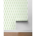 thumbnail image 4 of Seabrook Designs  Striped Ikat Peel and Stick Wallpaper 27 in. W x 18 ft. L - Macaw Green, 4 of 7