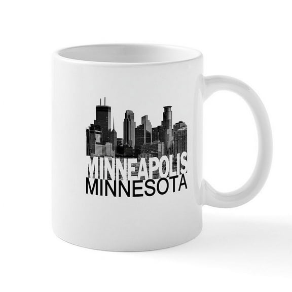 CafePress - Minneapolis Skyline Mug - 11 oz Ceramic Mug - Novelty Coffee Tea Cup