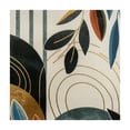 thumbnail image 4 of Acheng Circles Leaves Art Deco Square Tablecloth with Elastic Edge 100% Polyester Fiber 36*36, 4 of 8
