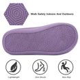 thumbnail image 3 of WOTTE Women's Slippers Memory Foam Sole Waffle Knitted Soft Plush Fleece Lined House Shoes Indoor Outdoor Purple, Size 6-7, 3 of 7