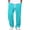 Sky Blue, variant on Mens Corduroy Pants Lightweight Elastic Casual Waist Drawstring Pants Straight Baggy Pants with Pockets Black L