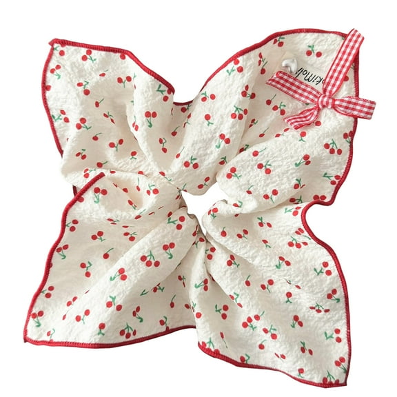 Crusward‌ Square Hair Scrunchies for Women Girls, Soft Elastic Ponytail Holders, Minimalist Sweet Hair Tie, Hair Accessories