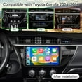 thumbnail image 2 of Android 13 Car Stereo Radio Compatible with Toyota Corolla 2014 2015 2016 Wireless Carplay&Android Auto, 10 Inch Touchscreen Bluetooth GPS Navigation, WiFi, FM Radio,Mirror Link,Backup Camera, 2 of 9